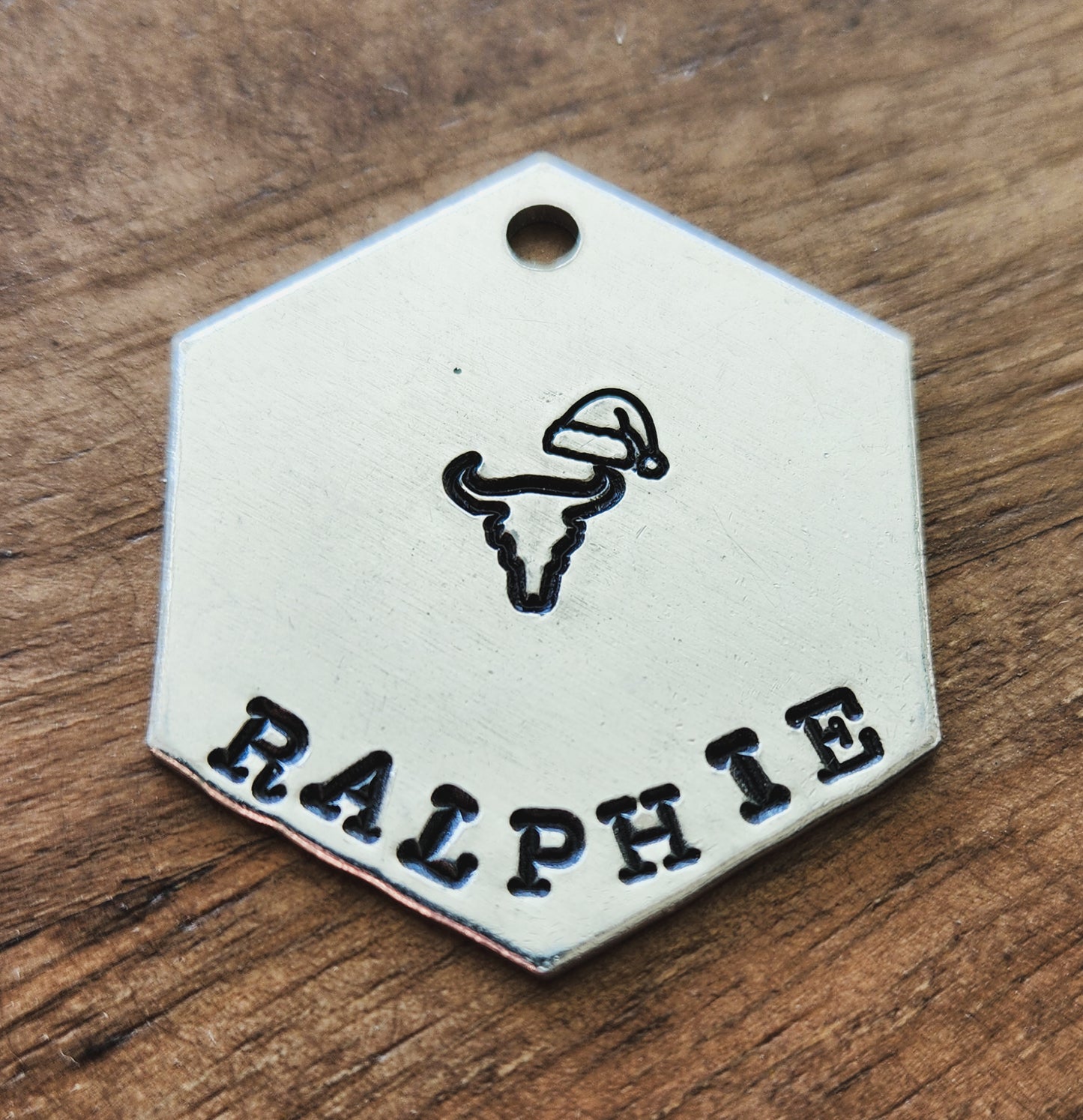 Christmas Skull Tag